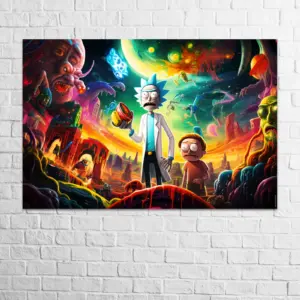 board-chassis-with-rick-and-morty-design-carbon-1-10000095-carbon- تابلو شاسی Rick And Morty- ریک و مورتی- کاربن- تابلو- شاسی- انیمیشن