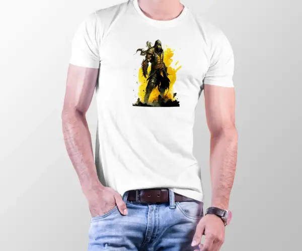 t-shirt-with-the-game-design-mortal-kombat-scorpion-carbon-1-10000111-carbon- تیشرت Mortal Kombat Scorpion- Scorpion- کاربن-سابلیمیشن-تیشرت-اسپان-Mortal Kombat- Scorpion